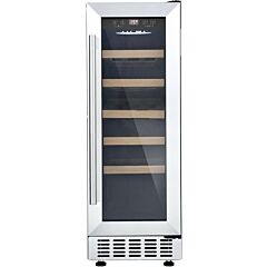 Cookology CWC300SS Stainless Steel 30Cm Wide Wine Cooler - 20 Bottles