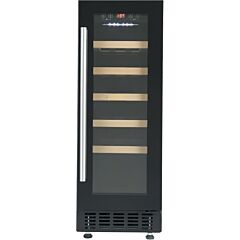 Cookology CWC301BK Black Wine Cooler For 20 Bottles W29.5 X H82.5 Cm