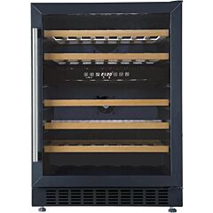 Cookology CWC605BK Black 59.5Cm Wide Dual Zone Wine Cooler -46 Bottles