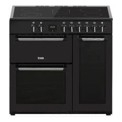 Creda C90RCCCBL Black 90Cm Wide Electric Range Cooker With Ceramic Hob