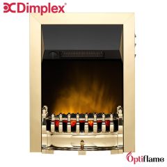 Dimplex BAL20BR Balmoral Ecolite Brass Optiflame Electric Inset Fire With Spacer Kit