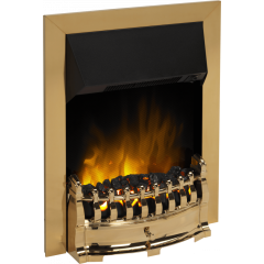 Dimplex STM20BR Stamford Brass Optiflame Inset Electric Fire - 2Kw Or 1Kw Can Be Used Independently 