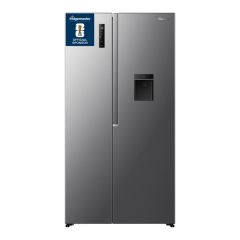 Fridgemaster MS91558DES Silver 91.1 Cm Wide No Frost Side By Side Fridge Freezer With 60/40 Split
