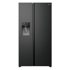 Hisense RS5P528STBE Black 91Cm Wide Pure Flat Total No Frost Fridge Freezer With Non Plumbed Water A