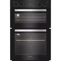 Hotpoint DIH82GB Black Built In Electric Double Oven With Telescopic Shelf