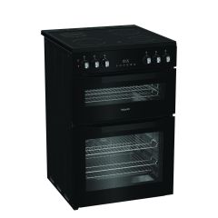 Hotpoint HDE6VDC2B1 Black 60Cm Double Oven Electric Cooker With Ceramic Hob