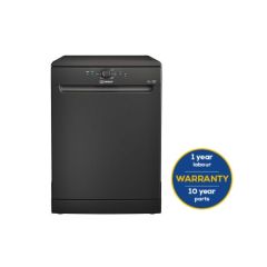 Indesit D2FHK26BUK Black 60Cm Dishwasher With 14 Place Settings