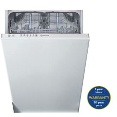 Indesit DI9E2B10UK Built In Slimline 45Cm Dishwasher With 9 Place Settings