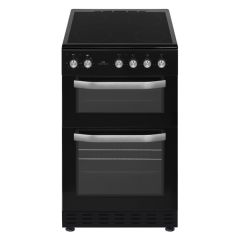 New World NWMID53CB Black 50Cm Twin Cavity Electric Cooker