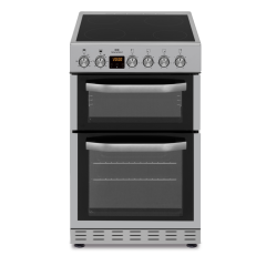 New World NWTOP53DCS Silver 50Cm Double Oven Electric Cooker