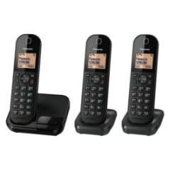 Panasonic KXTGC413EB Digital Cordless Phone (Triple Handset)