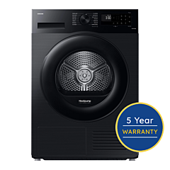 Samsung DV90CGC0A0ABEU Black Series 5 Optimal Dry 9Kg Smart Heat Pump Tumble Dryer