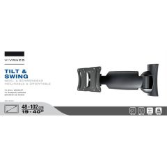 Vivanco Tilt + Swing Wallmount (Long Arm)(24"-40")