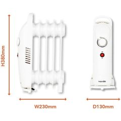 Warmlite 650w Oil Filled Radiator