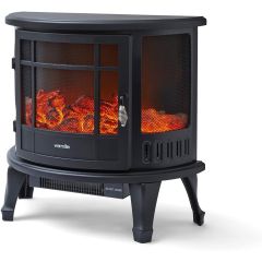 Warmlite WL46017 1.8Kw Black Bath Log Effect Stove Fire