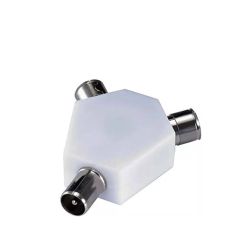 Wellco Co-Axial Plug To 2 Sockets