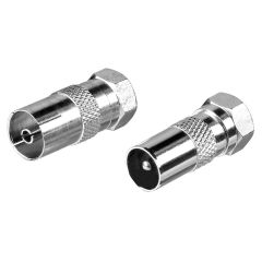 F Plug Adaptor To Coax Socket