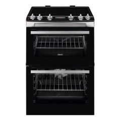 Zanussi ZCI66288XA 60Cm Electric Double Oven Cooker With An Induction Hob