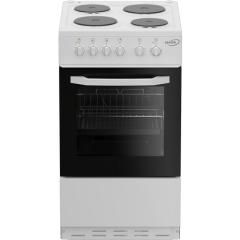 Zenith ZE503W 50Cm Single Oven Electric Cooker With Solid Plate Hob