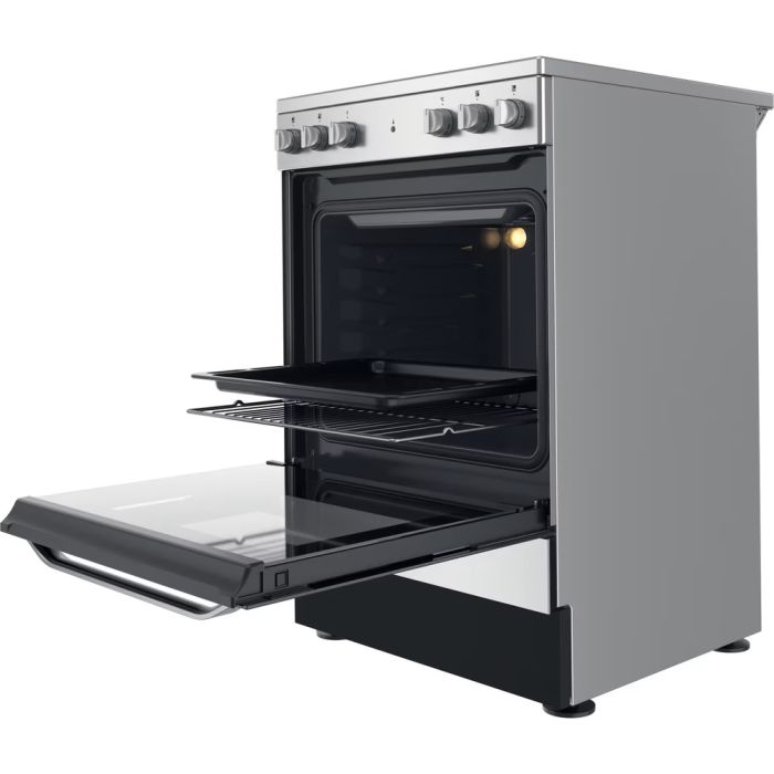 Hotpoint HS67V5KHX Inox 60Cm Wide Single Oven Electric Cooker