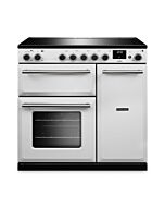 Aga Rangemaster AURA90EIP/19331 White 90Cm Electric Range Cooker With Induction Hob