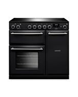 Aga Rangemaster AURA90EIP/19332 Charcoal Black 90Cm Electric Range Cooker With Induction Hob