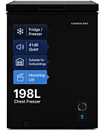Cookology CCFZ198BK Black 198L Chest Freezer -W77cm