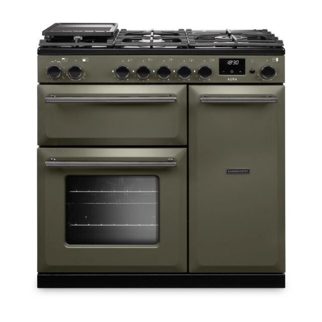 Aga Rangemaster AURA90DFP/19281 River Bed 90Cm Dual Fuel Range Cooker