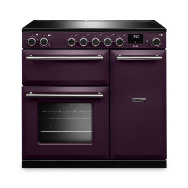 Aga Rangemaster AURA90EIP/19338 Plum 90Cm Electric Range Cooker With Induction Hob