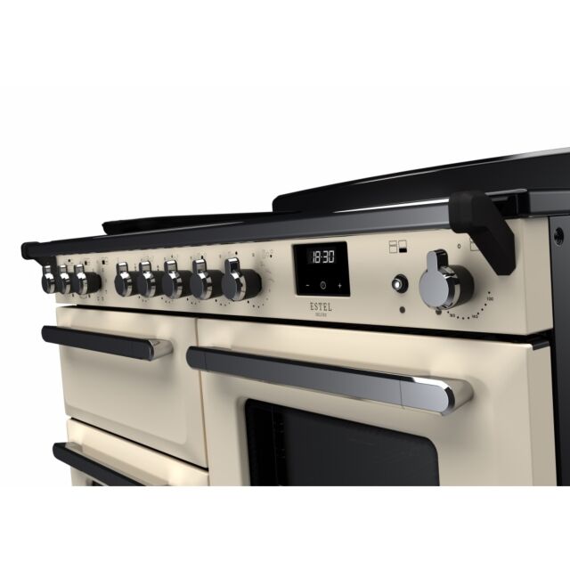 Aga Rangemaster ESDLO110EIPPCR Pale Cream Estel Deluxe 110Cm Rangecooker With Induction Hob