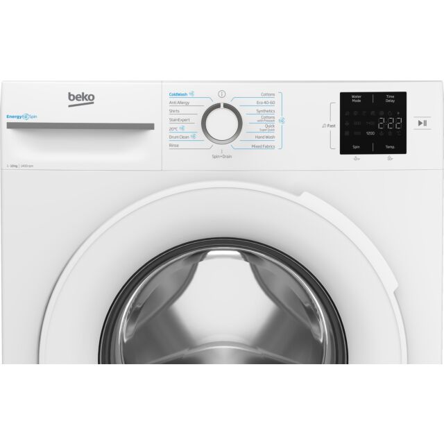 Beko B3W31041W White 10Kg/ 1400 Rpm Washing Machine