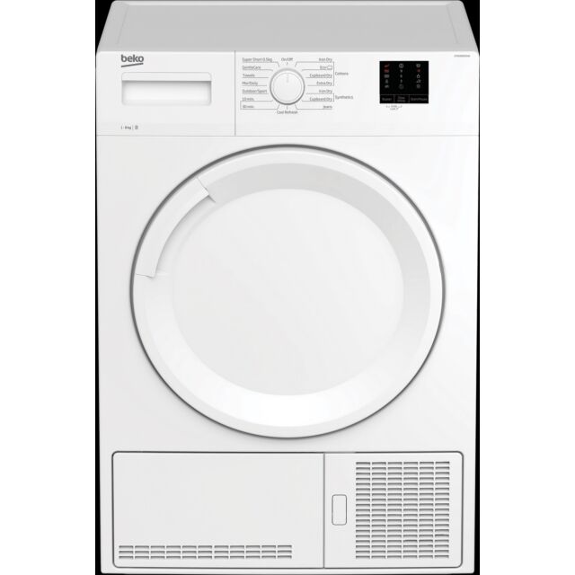 Beko DTKCE80021W White 8Kg Condenser Tumble Dryer With Sensor Programmes