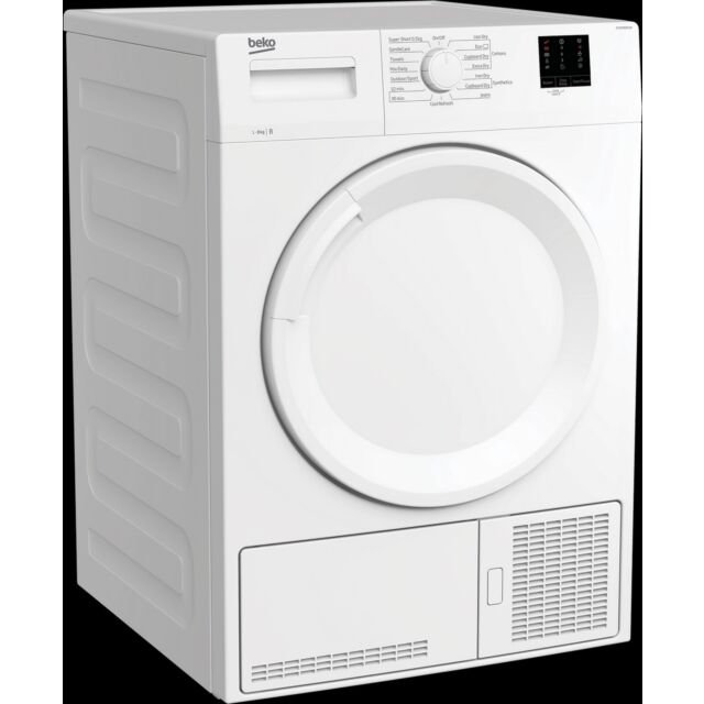 Beko DTKCE80021W White 8Kg Condenser Tumble Dryer With Sensor Programmes