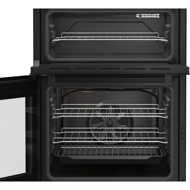 Beko EDC6731K Black 60Cm Double Oven Electric Cooker With Vitoceramic Hob