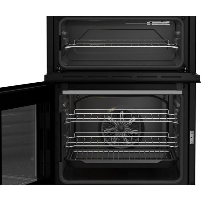 Beko EDC6731S Silver 60Cm Double Oven Electric Cooker With Vitroceramic Hob