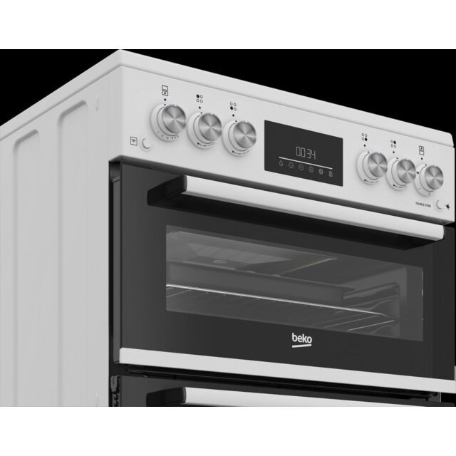Beko EDG6231W White 60Cm Double Oven Gas Cooker