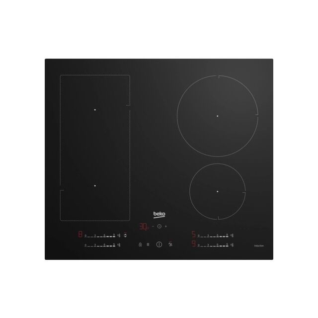 Beko HIIP64530UFT Black 60Cm Plug & Play Induction Hob
