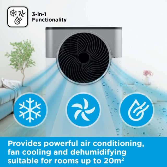 Black And Decker BXAC40033GB Portable 7000 Btu 3 In 1 Smart Air Conditioner