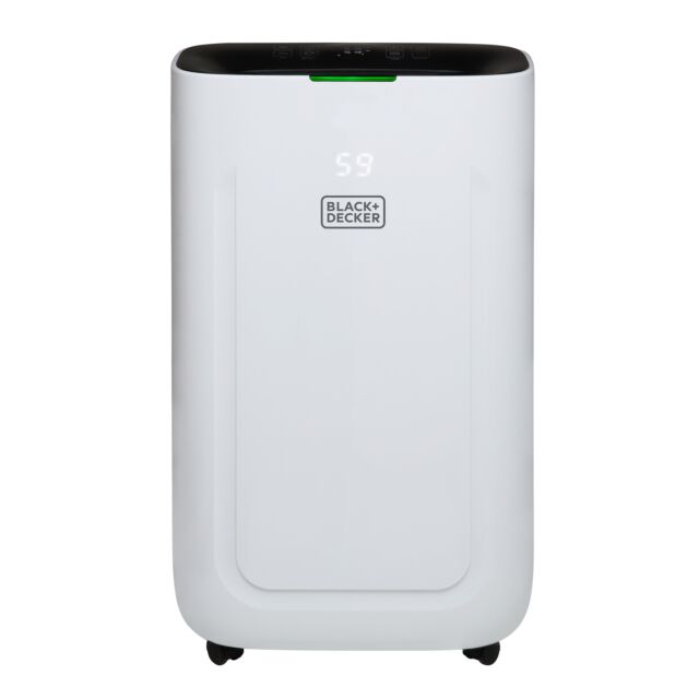 Black And Decker 20 Litre Dehumidifier With 24 Hour Time, 6.5 Litre Water Tank