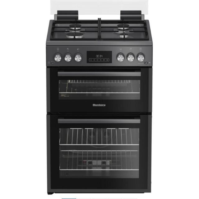 Blomberg GGRN655N Anthracite 60Cm Double Oven Gas Cooker With Gas Hob