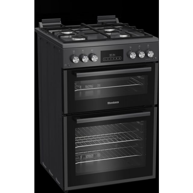 Blomberg GGRN655N Anthracite 60Cm Double Oven Gas Cooker With Gas Hob