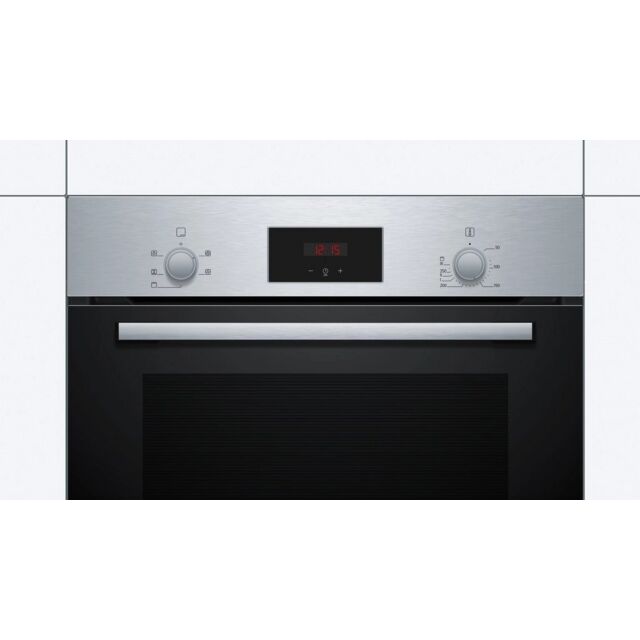 Bosch HHF113BR0B Built In Electric Single Oven
with 66 Litres Capacity and 3D Hot Air