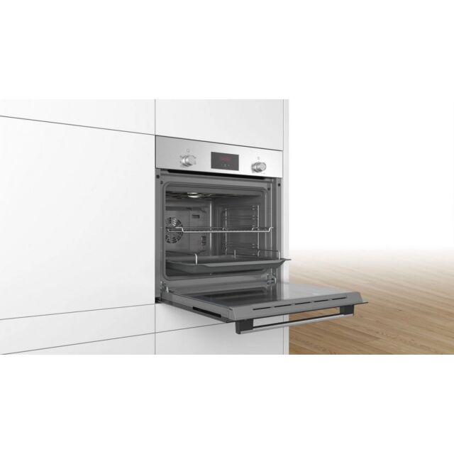 Bosch HHF113BR0B Built In Electric Single Oven
with 66 Litres Capacity and 3D Hot Air