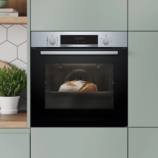 Bosch HQA574BS3B Stainless Steel 59.4Cm Built In Electric Single Oven WITH