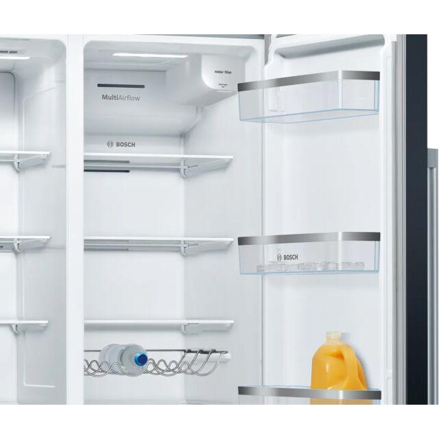 Bosch KAD93ABEP Black Series 6 No Frost Side By Side Fridge Freezer With Plumbed Water Dispenser W90