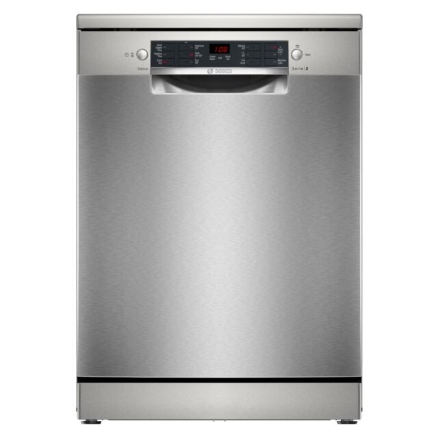 Bosch SMS26AI08G Brushed Steel 60Cm Dishwasher With 12 Place Settings
