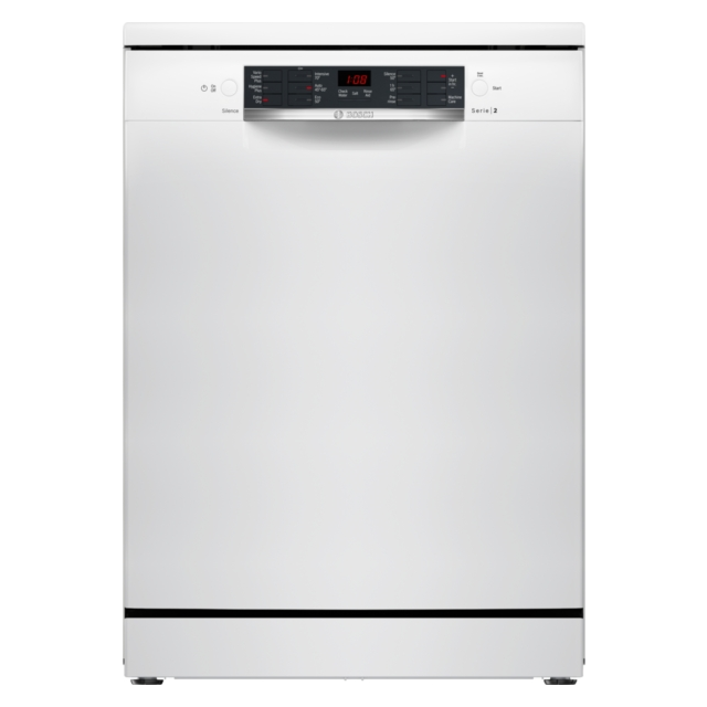 Bosch SMS26AW08G White 60Cm Dishwasher With 12 Place Settings