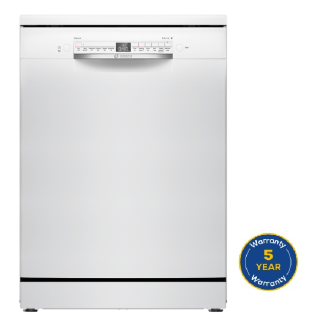 Bosch SMS2HVW67G White 60Cm Dishwasher With 14 Place Settings