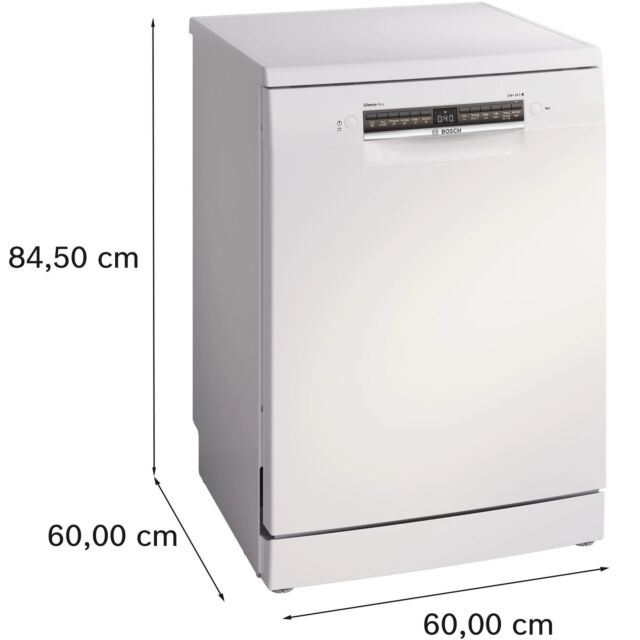 Bosch SMS4EMW06G White Full Size Dishwasher With 14 Places And Wifi Enabled