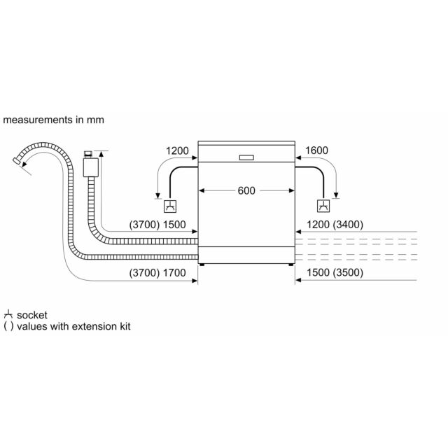 Bosch SMV6ZCX10G Built In Full Size Dishwasher With 14 Place Settings